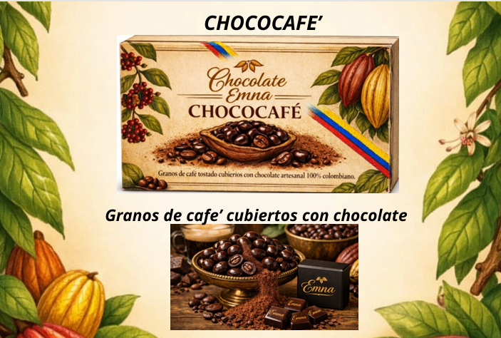 Chococafé EMNA granos de café cubiertos con chocolate